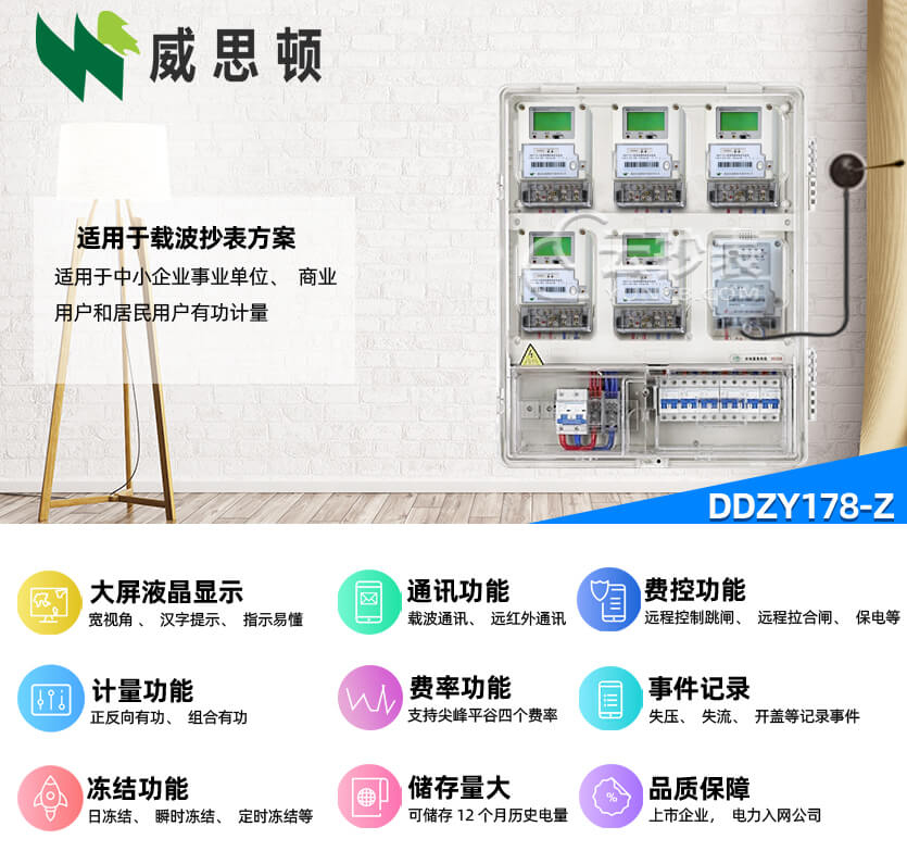 煙臺威思頓DDZY178-Z載波單相預(yù)付費(fèi)電能表